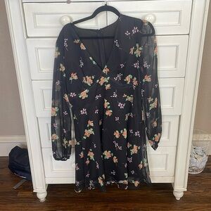 CupShe long sleeve floral dress. Size L.